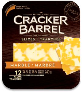 Cracker Barrel Cheese Slices - Marble - 12 Slices - 240 g